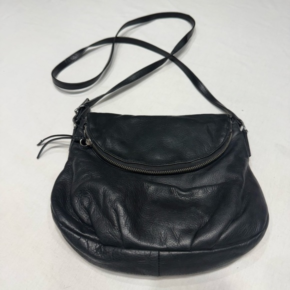 Margot Black Leather Crossbody Bag - Picture 1 of 6